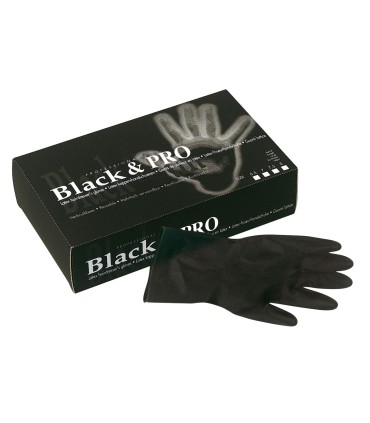Black&Pro Guantes Latex Negro 20 Ud T/M