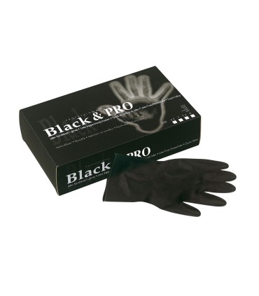 Black&Pro Guantes Latex Negro 20 Ud T/Xl